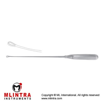 Sims Uterine Curette Blunt - Rigid - Fig. 11 Stainless Steel, 31 cm - 12 1/4" Width 21 mm
